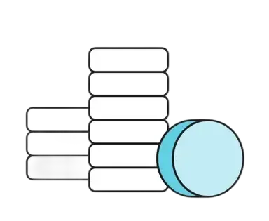 Illustration of stacked gum pieces icon
