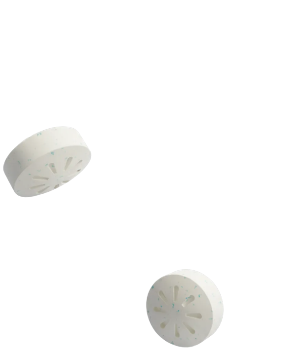 Two Neuro Energy & Focus Mints lozenges floating