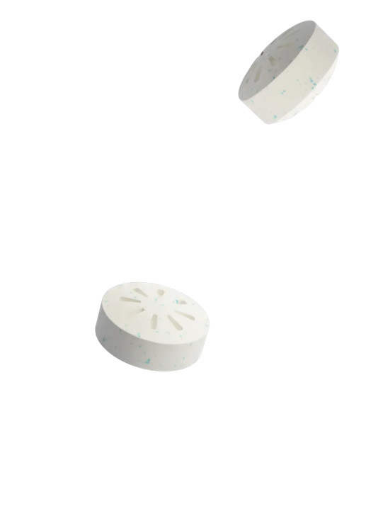 Two Neuro Energy & Focus Mints lozenges floating