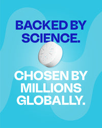 Neuro Energy Gum piece with text: Backed by Science, Chosen by Millions Globally